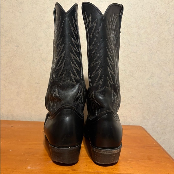 Vintage Nacona Black Leather Western Cowboy Boots Men’s Size 9 - Picture 11 of 14